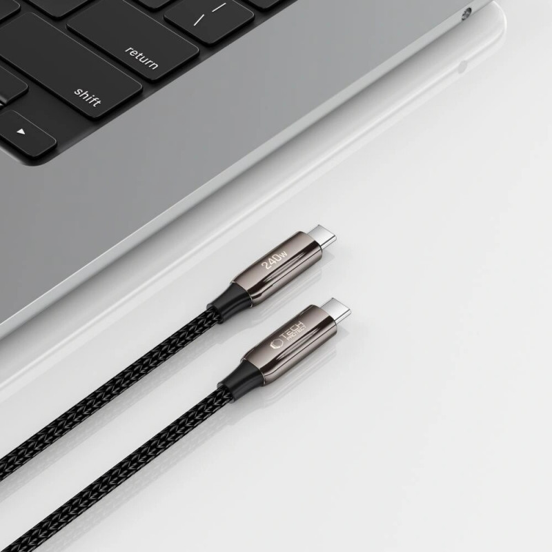 Kabel Tech-Protect UB10T Ultraboost USB-C / USB-C PD240W/QC4.0, 100 cm, czarny
