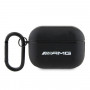 Mercedes-AMG AMAP2SLWK etui Leather Big Logo na Apple AirPods Pro 2 (2022/2023), czarne, białe logo