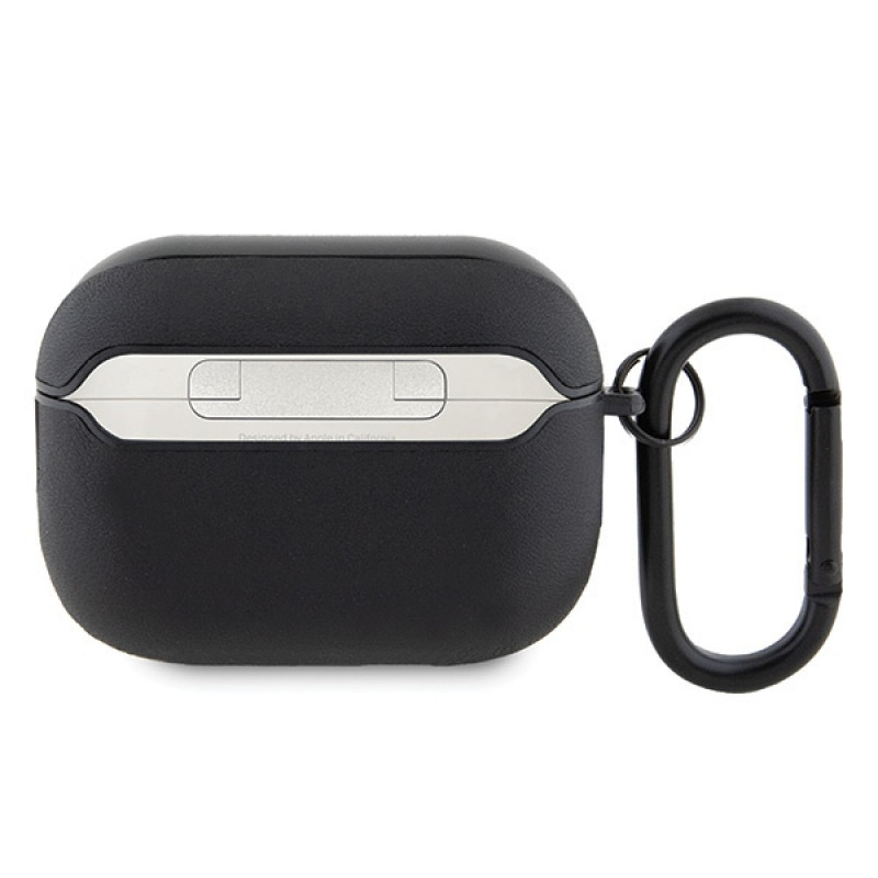 Mercedes-AMG AMAP2SLWK etui Leather Big Logo na Apple AirPods Pro 2 (2022/2023), czarne, białe logo