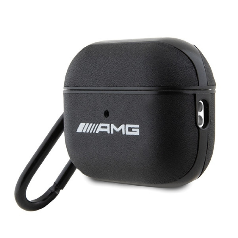 Mercedes-AMG AMAP2SLWK etui Leather Big Logo na Apple AirPods Pro 2 (2022/2023), czarne, białe logo