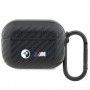BMW BMAPWMPUCA2 Carbon Double Metal Logo etui na Apple AirPods Pro, czarne