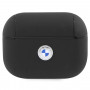 BMW BMAP2SSLBK Signature etui na Apple AirPods Pro 2 (2022/2023), czarne, skóra naturalna, srebrne logo