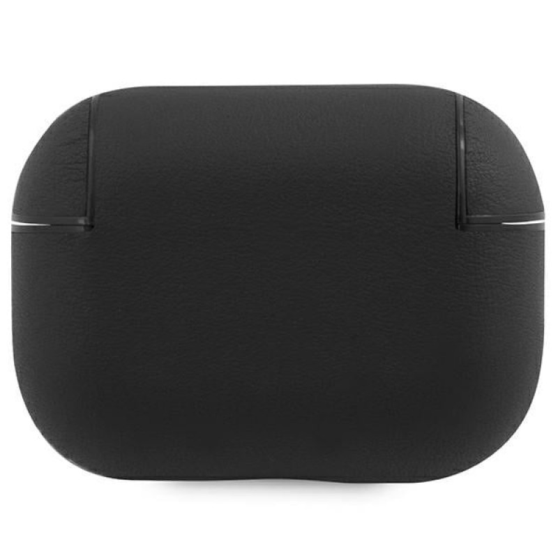 BMW BMAP2SSLBK Signature etui na Apple AirPods Pro 2 (2022/2023), czarne, skóra naturalna, srebrne logo