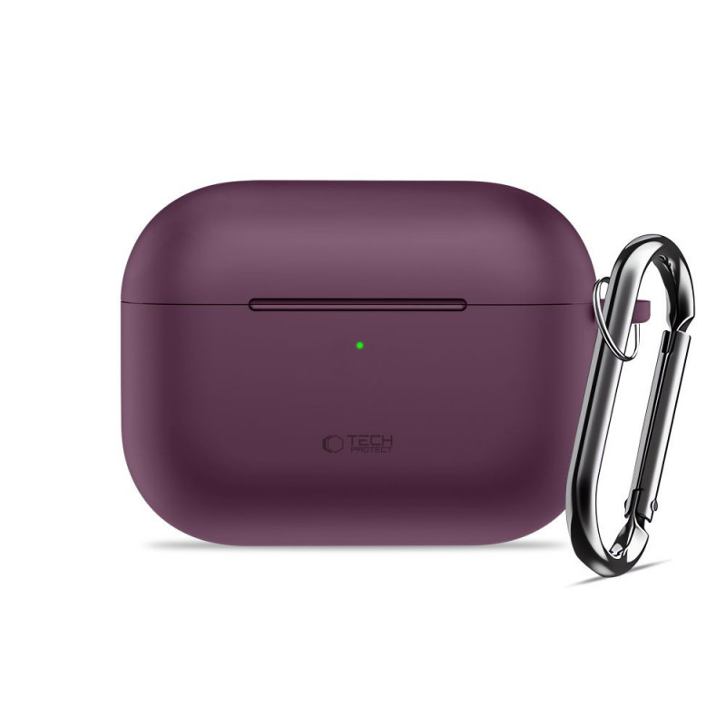 Tech-Protect Silicone Hook THP6103 etui na etui ładujące Apple AirPods Pro 3, Burgundy