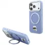 Etui MagSafe Karl Lagerfeld with Ring Stand 360 Karl Head Pin dla Apple iPhone 18 Pro Max / 17 Pro Max, jasnoniebieskie (KF003238)