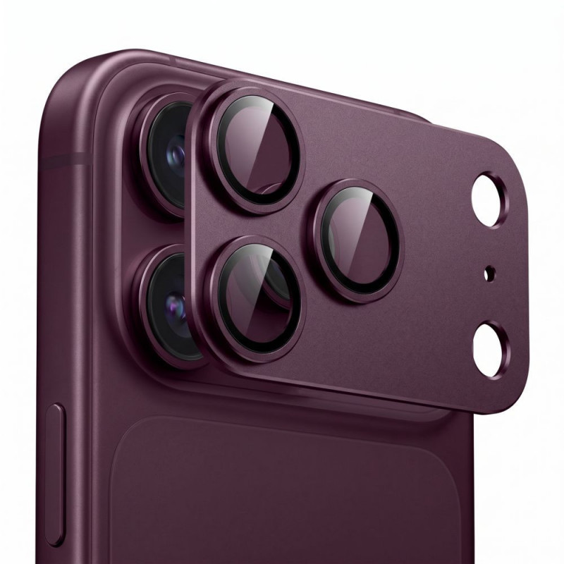 Tech-Protect Camfull Fit+ Apple iPhone 18 Pro Max osłona obiektywu aparatu, Burgundy