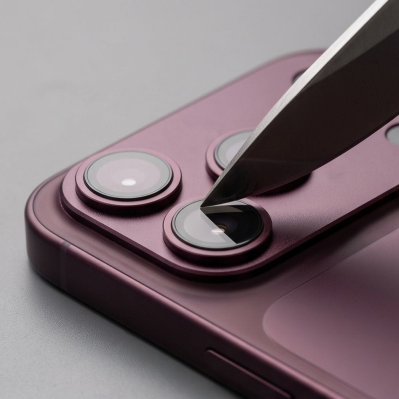 Tech-Protect Camfull Fit+ Apple iPhone 18 Pro Max osłona obiektywu aparatu, Burgundy