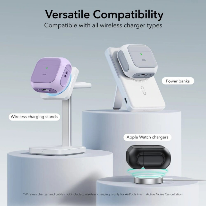 Etui ESR Orbit HaloLock MagSafe do Apple AirPods 4, fioletowe