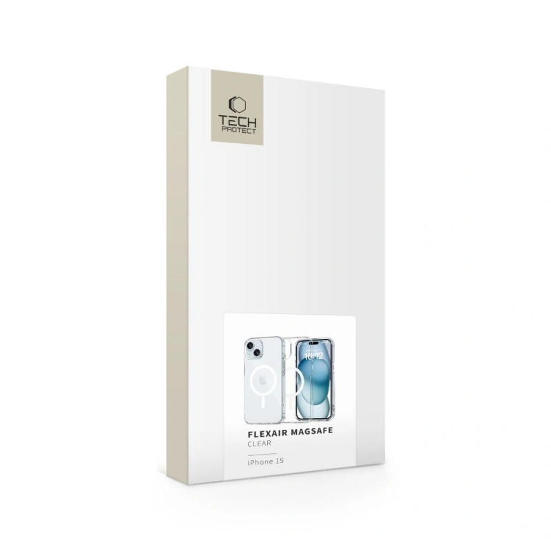 Etui Tech-Protect FlexAir MagSafe THP3578 do Apple iPhone 15, przezroczyste