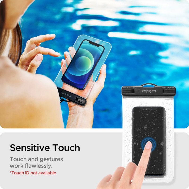 Spigen A601 uniwersalne etui wodoodporne (2 szt.), Crystal Clear