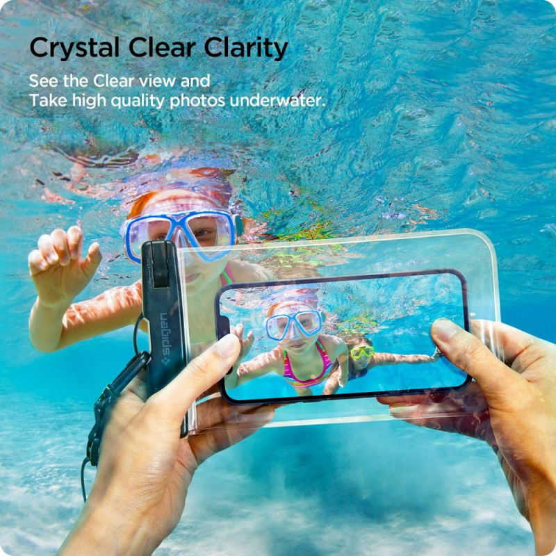 Spigen A601 uniwersalne etui wodoodporne (2 szt.), Crystal Clear