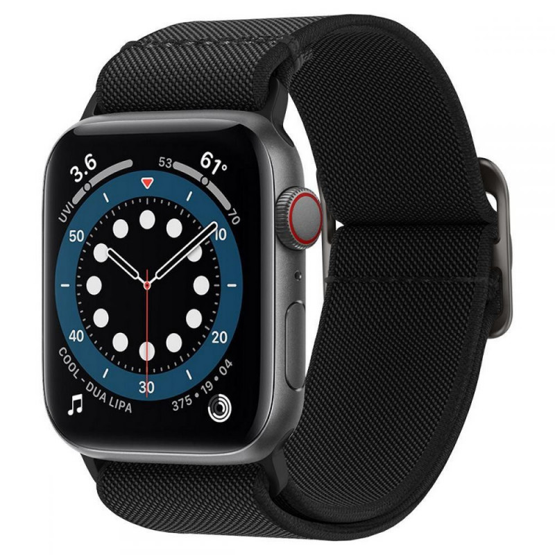 Spigen Fit Lite pasek do Apple Watch 4/5/6/7/SE/8/9/Ultra 44/45/49 mm, czarny