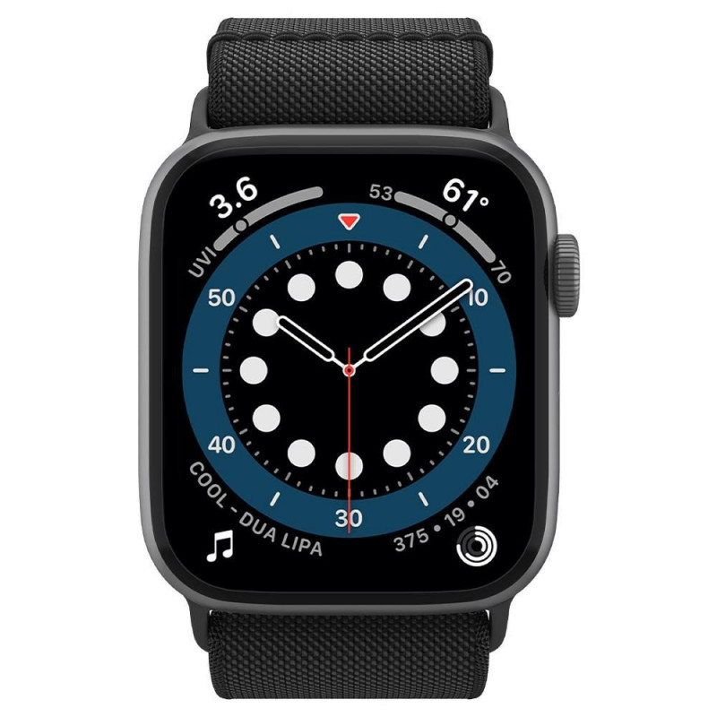 Spigen Fit Lite pasek do Apple Watch 4/5/6/7/SE/8/9/Ultra 44/45/49 mm, czarny