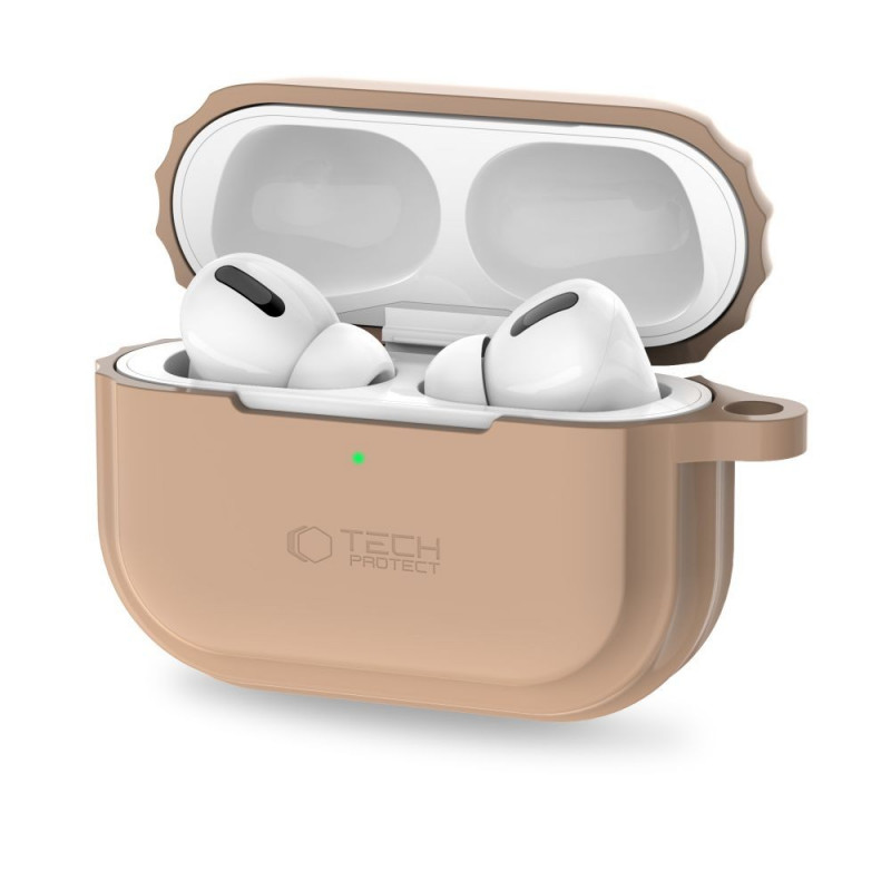 Etui Tech-Protect Silicone Rope na Apple AirPods Pro 1 / 2, Cafe Latte
