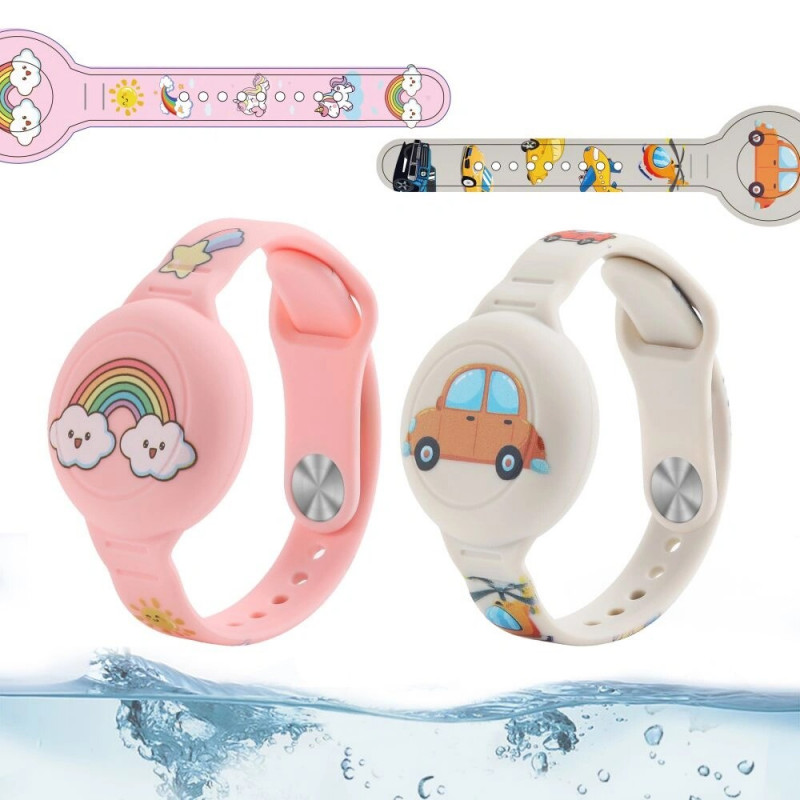 Tech-Protect Smooth Band dla dzieci opaska na rękę do Apple AirTag 1 / 2, Colorful (2 szt.)