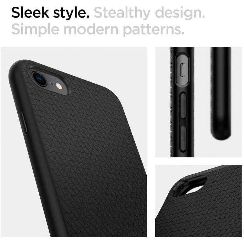 Etui Spigen Liquid Air dla Apple iPhone SE 2022 / SE 2020 / 8 / 7, czarne