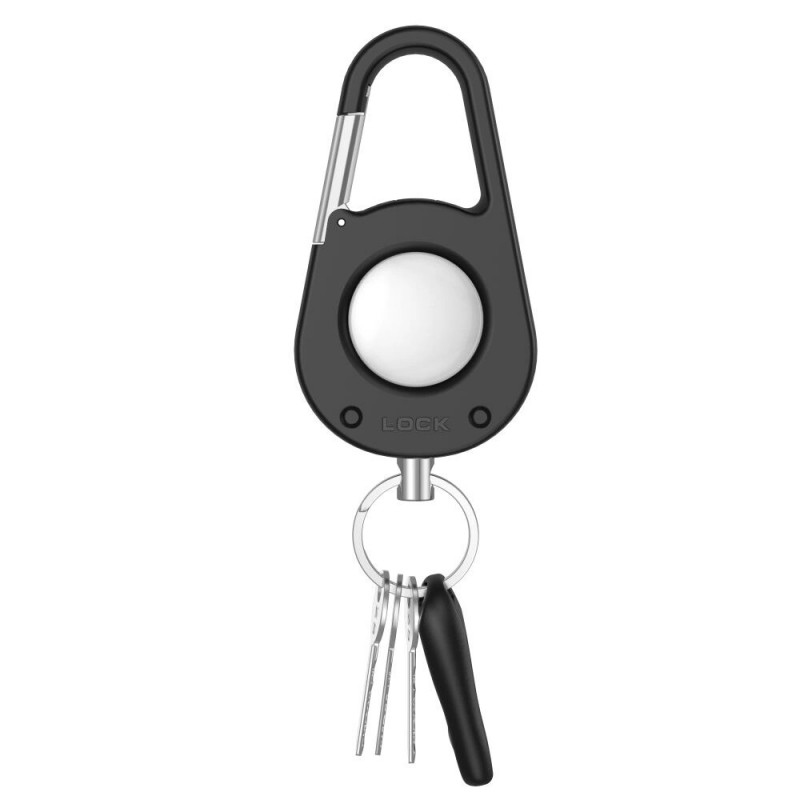 Tech-Protect Slidelock Carabiner Keychain Case for Apple AirTag 1/2, czarny