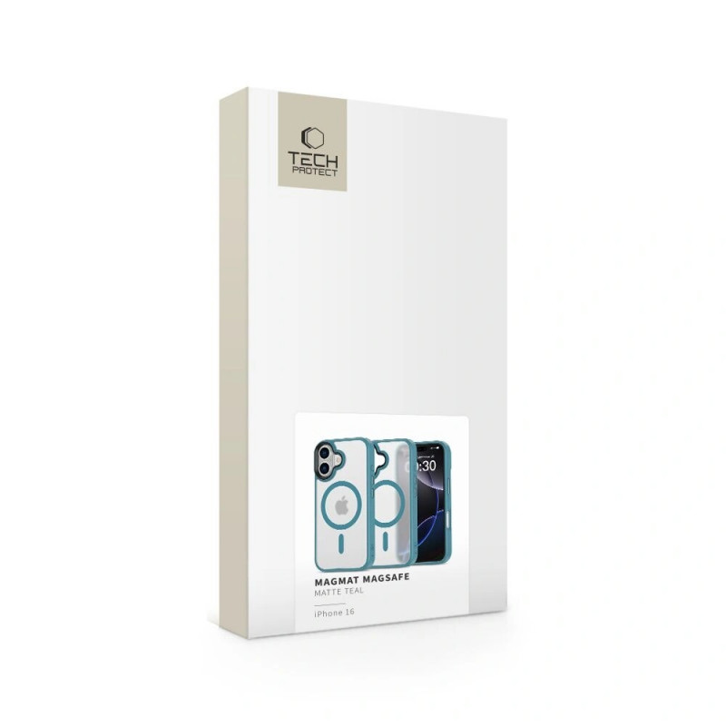 Etui MagSafe Tech-Protect MagMat dla Apple iPhone 16, matowe morskie