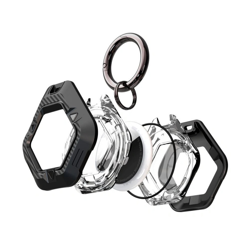 Etui ochronne Tech-Protect Defense dla Apple AirTag 1/2, czarne
