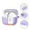Tech-Protect Silikonowe etui z haczykiem do Samsung Galaxy Buds 3 / 3 FE / 3 Pro, lawendowy