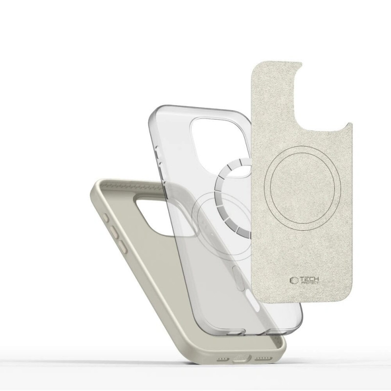 Tech-Protect Silicone Pure MagSafe etui na Apple iPhone 16 Pro, Cosmic Latte