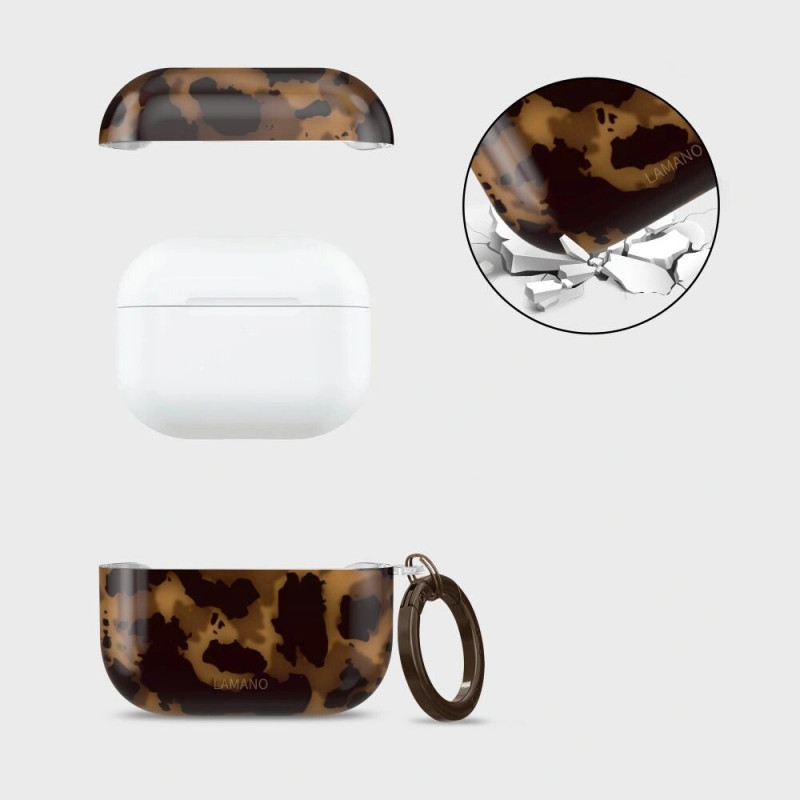 Tech-Protect Lamano etui na Apple AirPods Pro 1 / 2 Panther (czarno-brązowe)