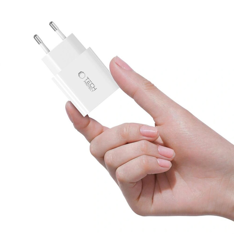 Tech-Protect NC20W ładowarka ścienna USB-C 1-port PD20W, biała