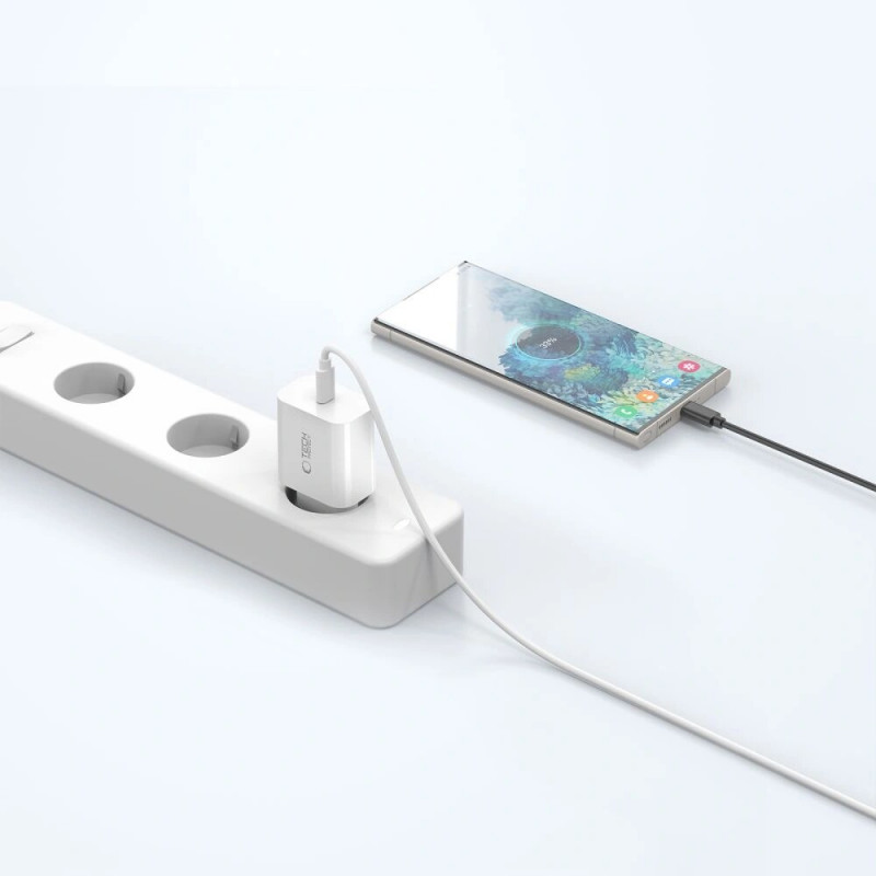 Tech-Protect NC20W ładowarka ścienna USB-C 1-port PD20W, biała