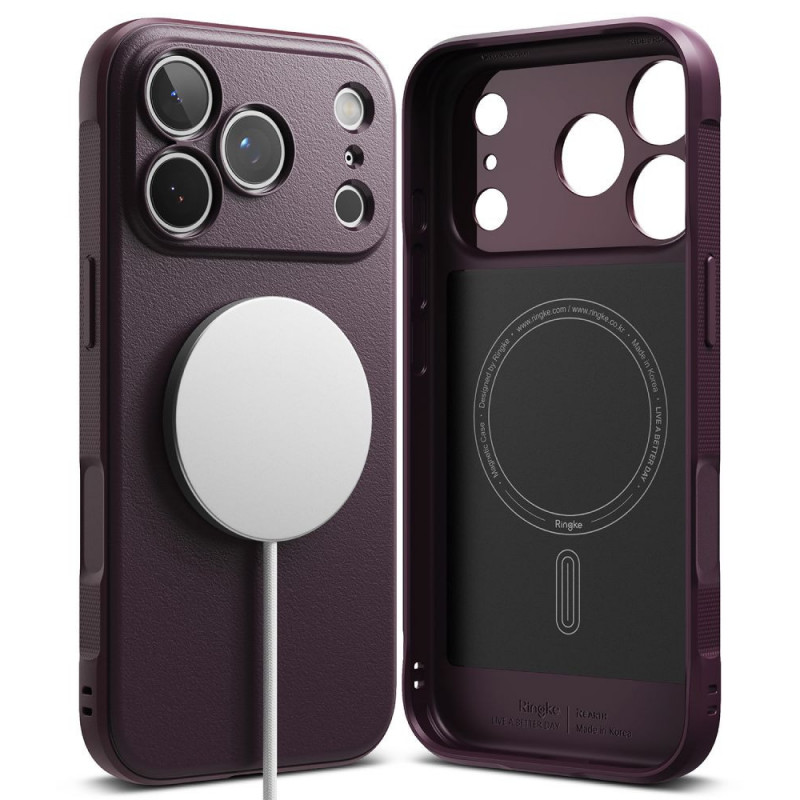 Etui Ringke Onyx Magnetic MagSafe RGK12089 do Apple iPhone 17 Pro Max / 18 Pro Max, Burgundy