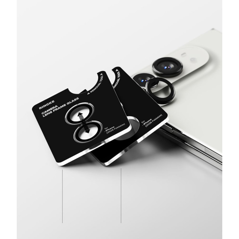 Ramka aparatu Ringke Camera Frame RGK12086 Ochrona obiektywu aparatu do Apple iPhone Duo (2 szt.), czarna