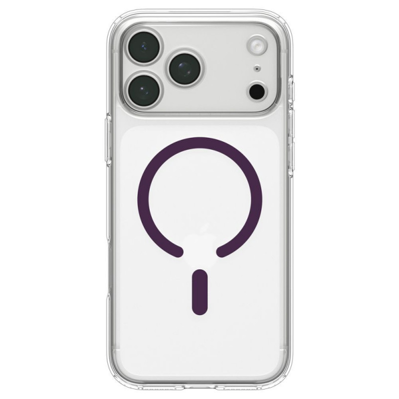 Etui Spigen Ultra Hybrid MagSafe do Apple iPhone 17 Pro / 18 Pro, przezroczysty/burgund