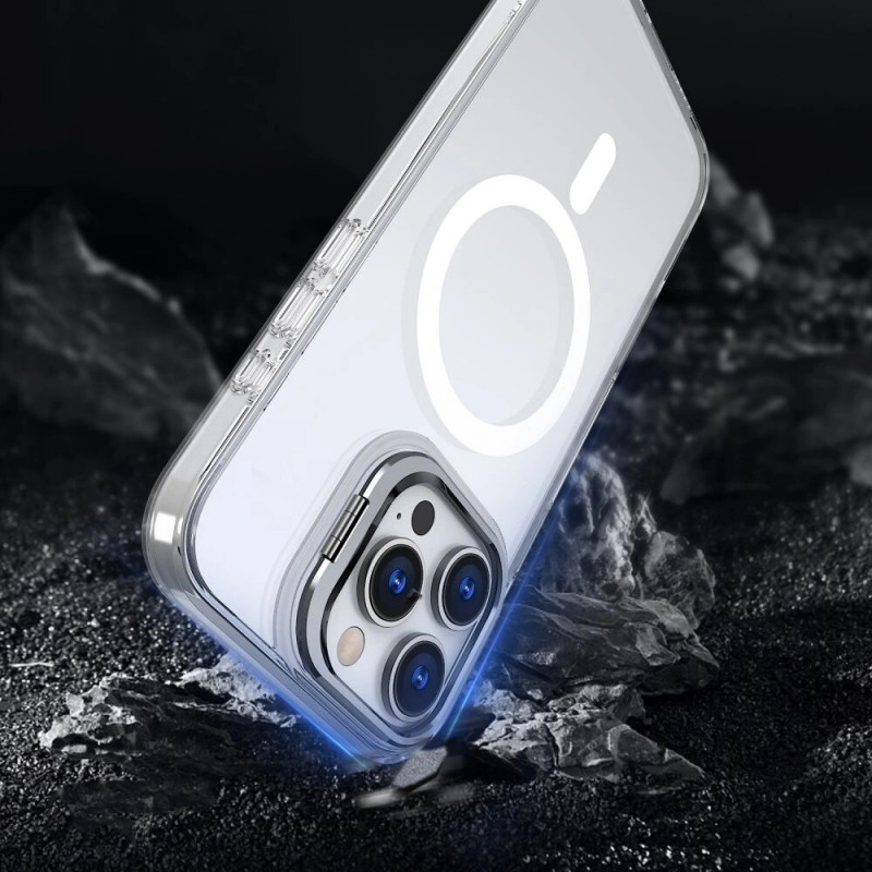 Etui Tech-Protect Magstand MagSafe do Apple iPhone 16, przezroczyste