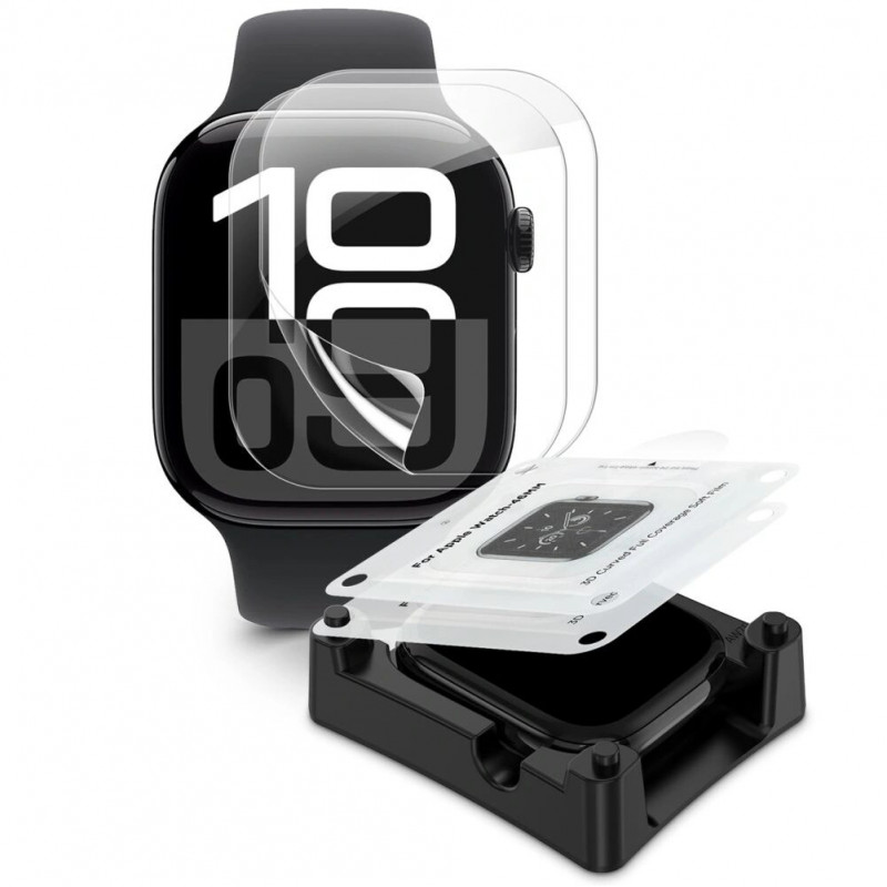 Tech-Protect Supreme Set folia hydrożelowa do Apple Watch 10 / 11 46 mm, przezroczysta (2 szt.)