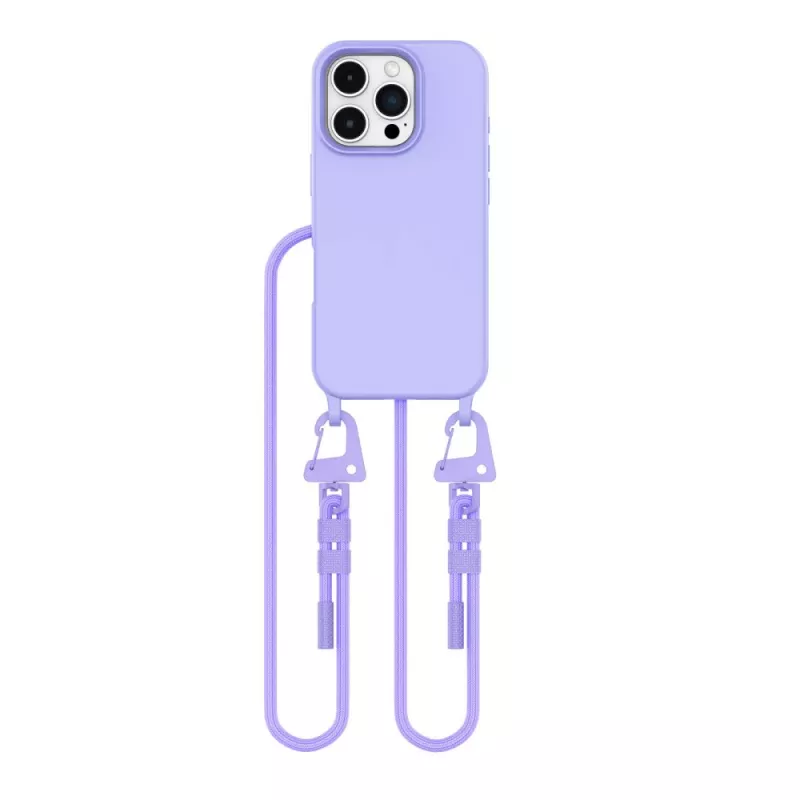 Etui Tech-Protect Magnecklace MagSafe ze smyczą do Apple iPhone 16 Pro, fioletowe