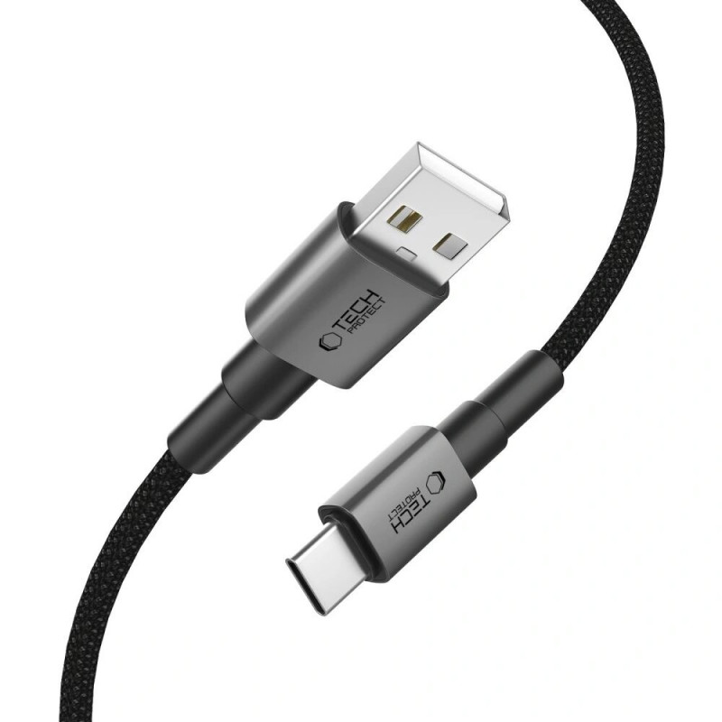 Tech-Protect Ultraboost DNA kabel USB-A / USB-C 15W/3A 100 cm, Iron Grey