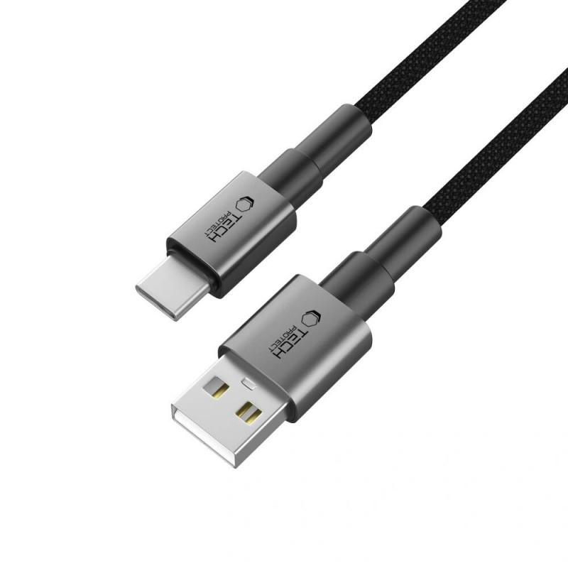 Tech-Protect Ultraboost DNA kabel USB-A / USB-C 15W/3A 100 cm, Iron Grey