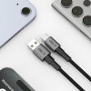 Tech-Protect Ultraboost DNA kabel USB-A / USB-C 15W/3A 100 cm, Iron Grey