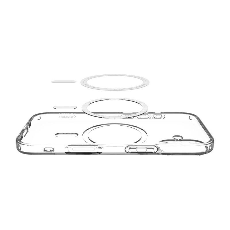 Etui Spigen Liquid Crystal Mag MagSafe do Apple iPhone 17, Clear/White