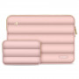 Etui na laptopa Tech-Protect Puffy 13-14" z torebką na akcesoria, Dusty Rose
