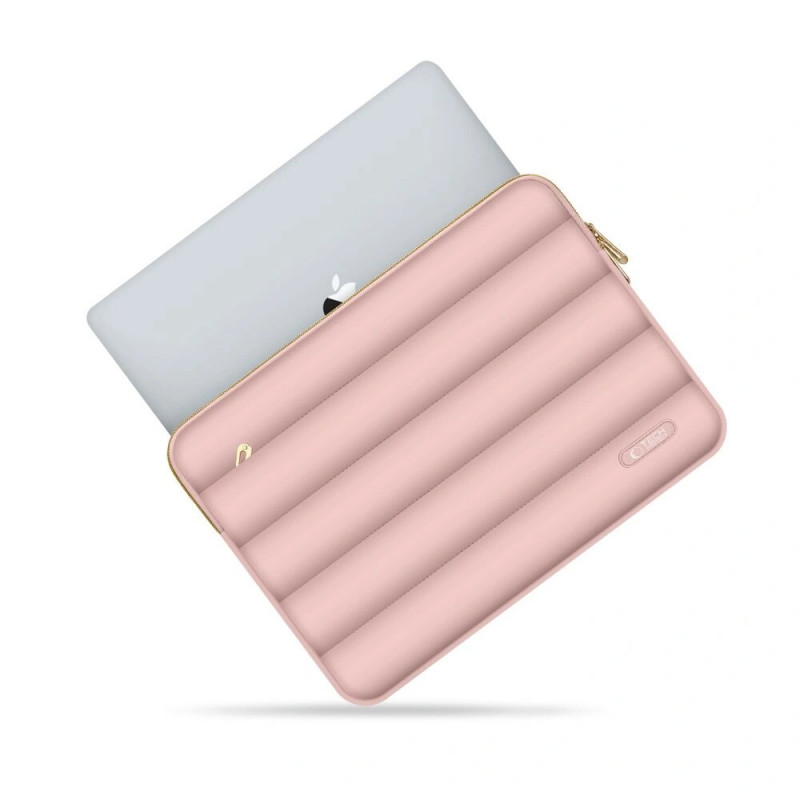 Etui na laptopa Tech-Protect Puffy 13-14" z torebką na akcesoria, Dusty Rose