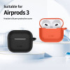 Etui silikonowe Tech-Protect Silicone Hook dla Apple AirPods 3 z karabińczykiem, Neon Orange