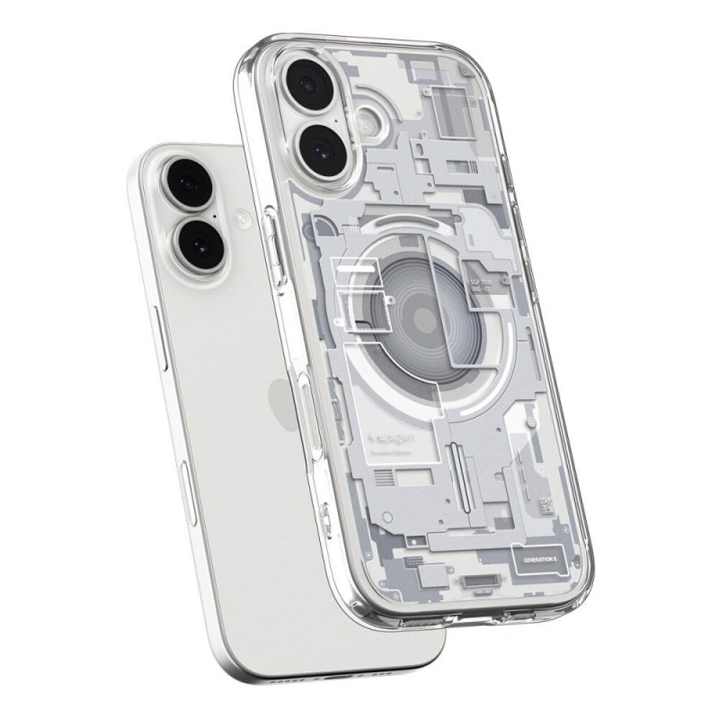 Etui Spigen Ultra Hybrid Mag MagSafe ACS10385 do Apple iPhone 17, Zero One White