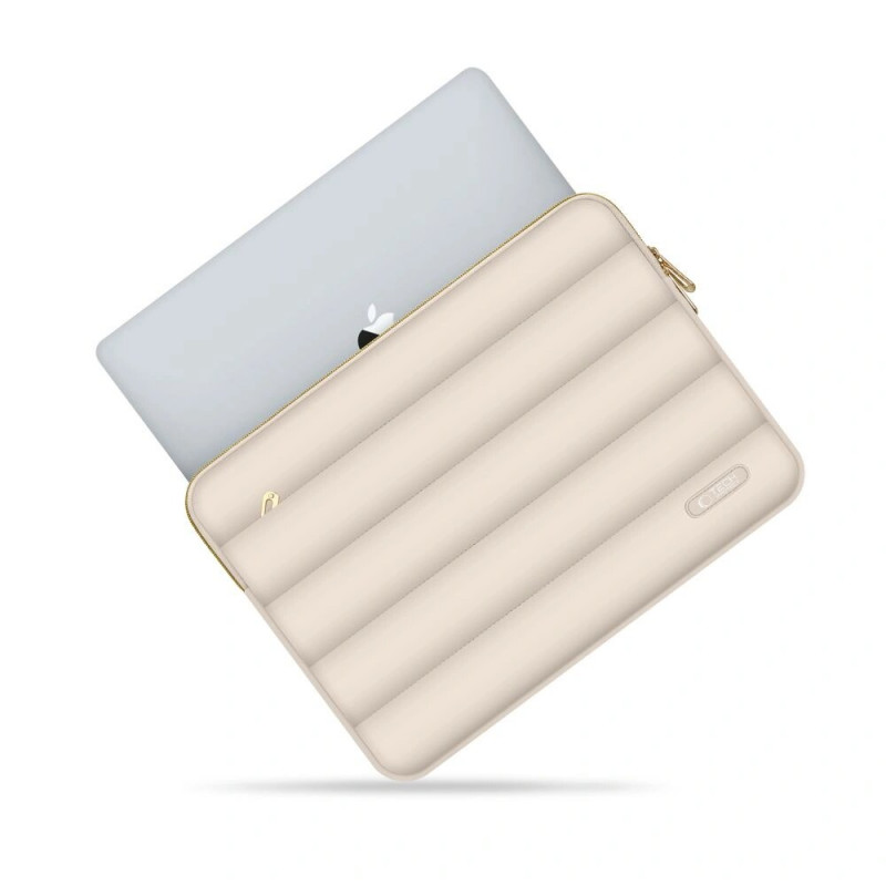 Etui na laptopa Tech-Protect Puffy 13-14" z torebką na akcesoria, Sand