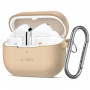 Tech-Protect etui silikonowe z zaczepem do Samsung Galaxy Buds 3 / 3 Pro, Cafe Latte