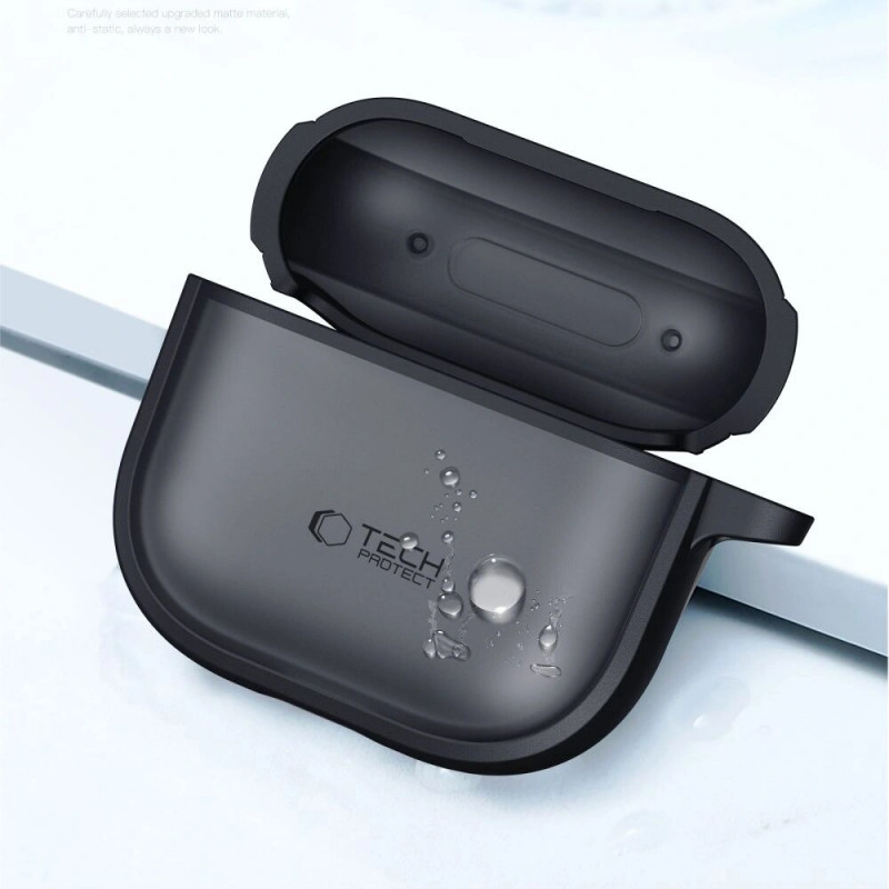 Etui Tech-Protect Magmat do Apple AirPods 4, matowa czerń
