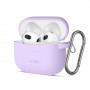 Tech-Protect Silicone Hook etui silikonowe do Apple AirPods 3 z karabińczykiem, Lavender