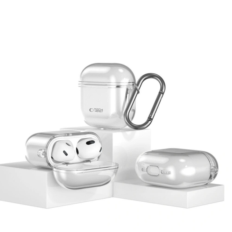 Etui Tech-Protect Flexair dla Apple AirPods 4, przezroczyste