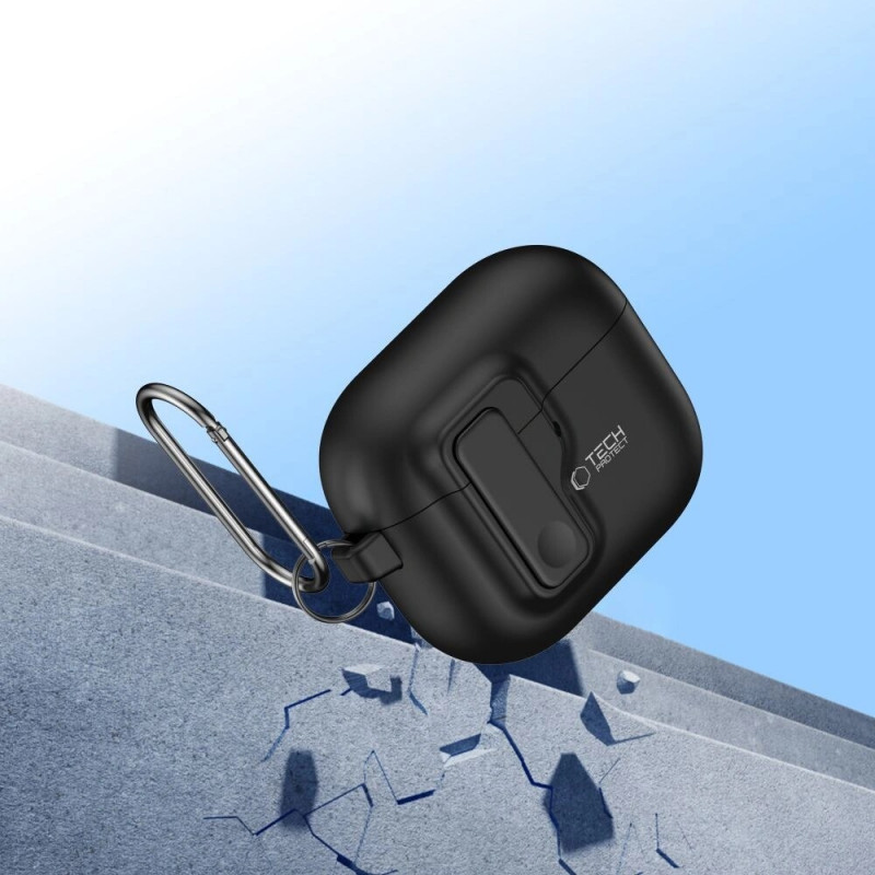 Etui Tech-Protect Slim Hook do Apple AirPods 4, czarne