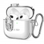 Etui Tech-Protect Slim Hook do Apple AirPods 4, Clear