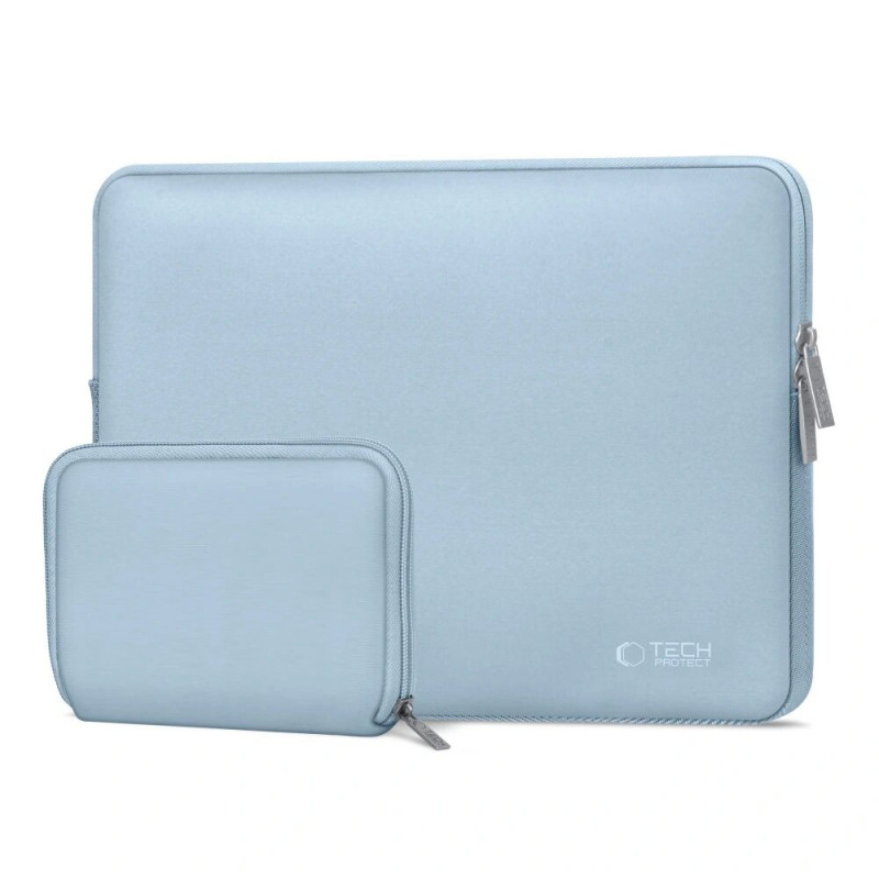 Etui na laptopa Tech-Protect NeoSlim 13-14" z torebką na akcesoria, Winter Blue